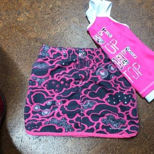 Columbia Sportswear co pink gray and white girl’s skirt